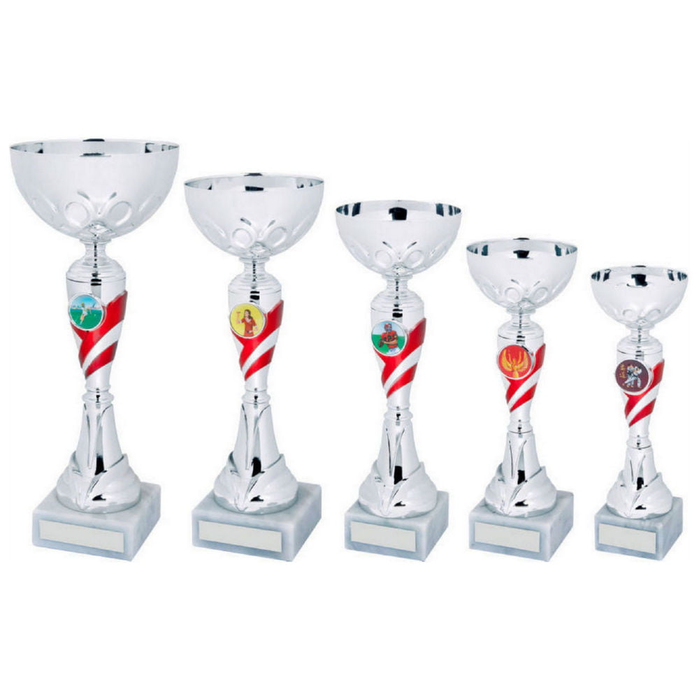 Silver/Red Trophy Cup - Challenge Trophies