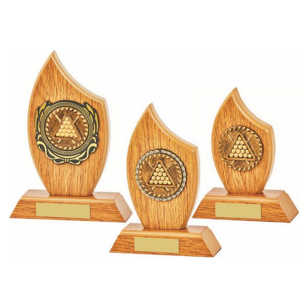 Light Oak Flame Award -  Snooker/Pool