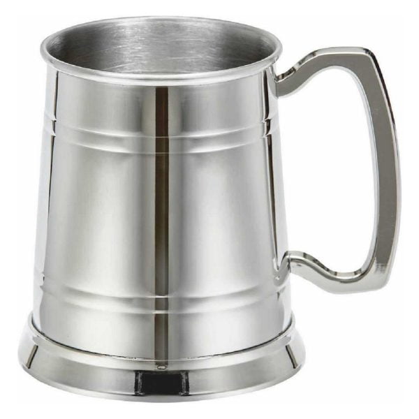 1 Pint Banded Stainless Steel Tankard