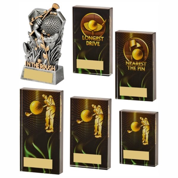 x 6 Assorted Golf Awards