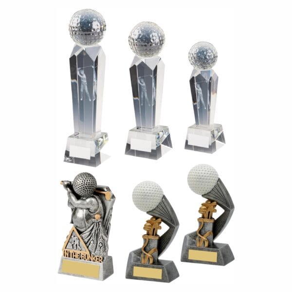 x 6 Assorted Golf Awards